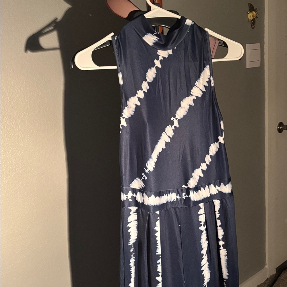 Navy and White Striped Garment